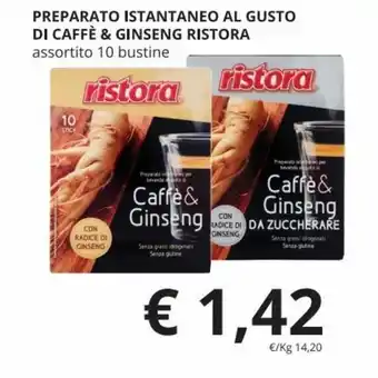 Ristora Preparato Istantaneo Al Gusto Di Caffè & Ginseng assortito 10 bustine