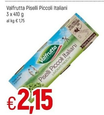 Famila Valfrutta Piselli offerta