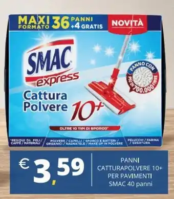 Smac Panni Catturapolvere 10+ per Pavimenti 40 panni