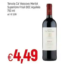 Tenuta ca' vescovo Vino rosso