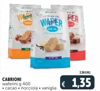 Deco Supermercati Cabrioni waferini g 400 cacao/nocciola/vaniglia offerta