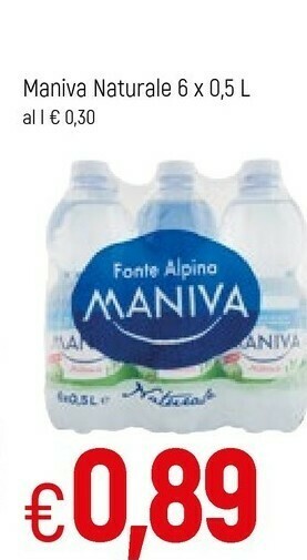 Famila Maniva Acqua offerta