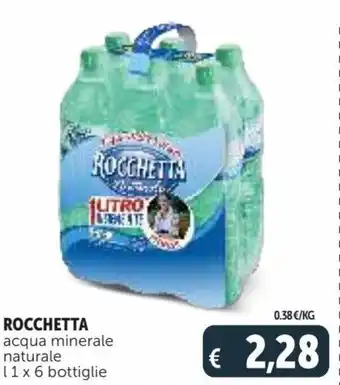 Deco Supermercati Rocchetta Acqua Minerale Naturale l 1 x 6 bottiglie offerta