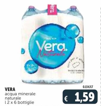 Deco Supermercati Vera acqua minerale naturale l 2 x 6 bottiglie offerta