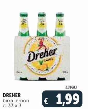 Deco Supermercati Dreher birra lemon cl 33 x 3 offerta