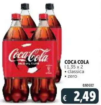 Deco Supermercati Coca Cola l 1,35 x 2 classica/zero offerta