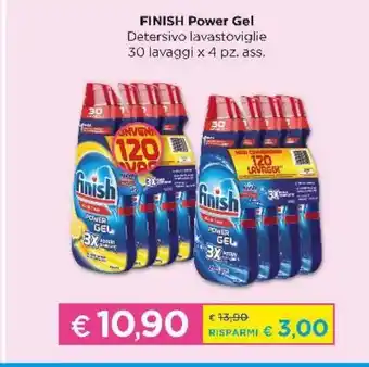 Acqua & Sapone Detersivo lavastoviglie 30 lavaggi finish power gel offerta
