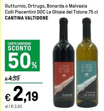 Iper La Grande Cantina valtidone Vino bianco offerta