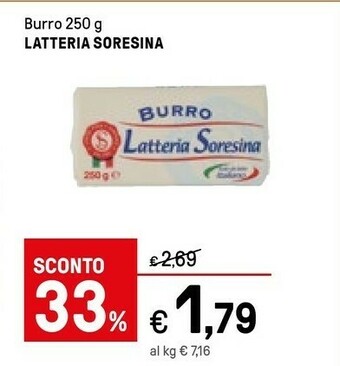 Iper La Grande Latteria Soresina Burro offerta