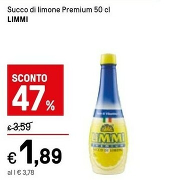 Iper La Grande Limmi Succo di limone offerta
