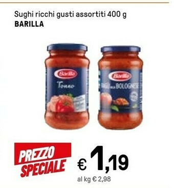 Iper La Grande Barilla Sughi per pasta offerta