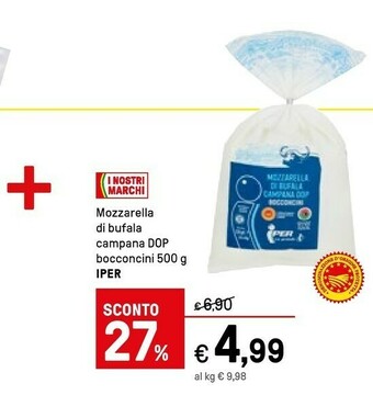 Iper La Grande Mozzarella di bufala offerta