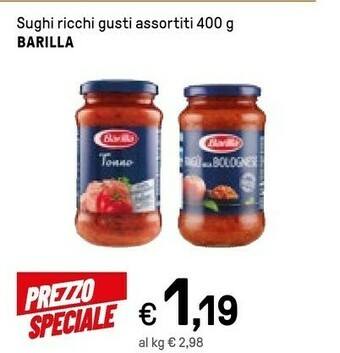 Iper La Grande Barilla Sughi per pasta offerta