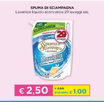Acqua & Sapone Lavatrice liquido spuma di sciampagna offerta