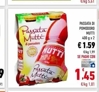 Conad Superstore Passata di pomodoro mutti 400 g x 2 offerta