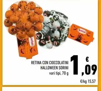 Conad Superstore Rete con cioccolatini halloween sorini 70 g offerta