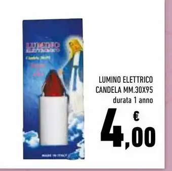 Lumino elettrico candela mm30x 95 durata 1 anno