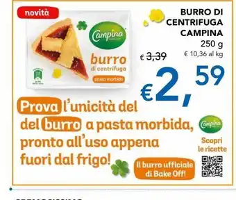 Migross Supermercati e Market Burro di centrifuga campina 250 g offerta