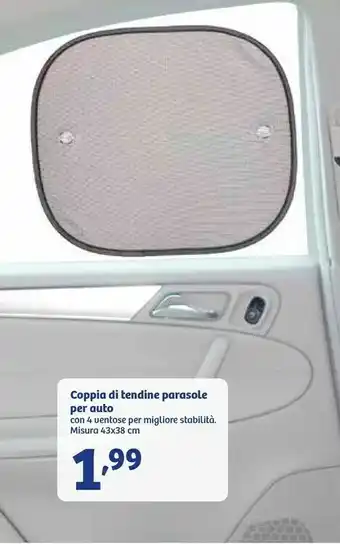 Misura Coppia Di Tendine Parasole Per Auto 43x38 Cm