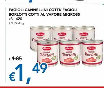 Fagioli cannellini cotti / fagioli borlotti cotti al vapore migross