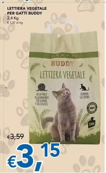 Lettiera vegetale per gatti buddy