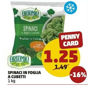 PENNY Spinaci offerta