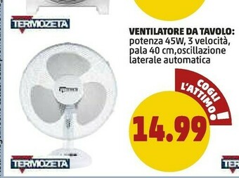 PENNY Termozeta Ventilatore offerta