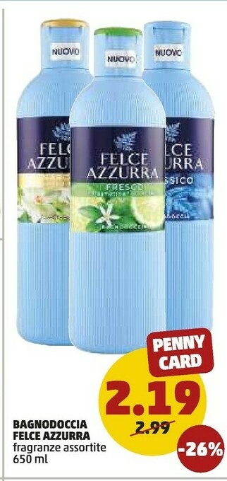 PENNY Felce Azzurra Bagnoschiuma offerta