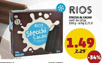 PENNY Rios Stecchi Al Cacao offerta