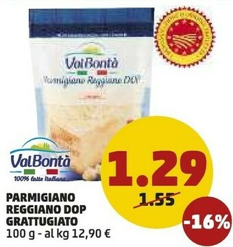PENNY Valbontà Parmigiano Reggiano DOP Grattugiato 100 G(ml) offerta