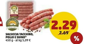 PENNY Sapor Di Cascina Salsiccia Tacchino/ Pollo E Suino offerta