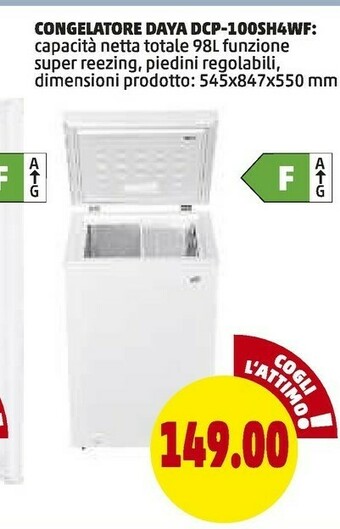 PENNY Daya Congelatore Dcp-10osh4wf offerta