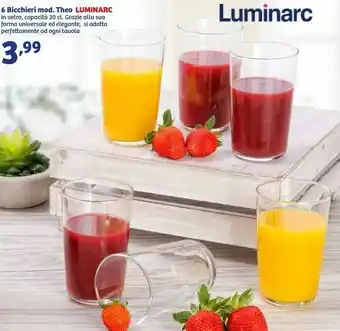 In'S Mercato Luminarc 6 Bicchieri Capacita 300 Ml offerta