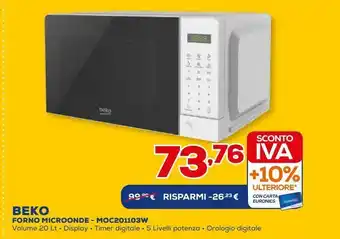 Euronics Forno microonde beko 20lt offerta