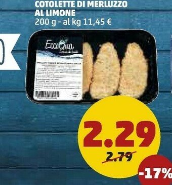 PENNY Penny Cotolette Di Merluzzo Al Limone offerta