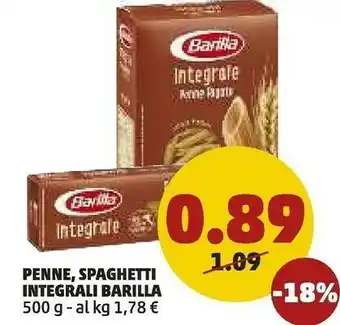 PENNY Barilla Integrale Penne Rigate 500 G(ml) offerta