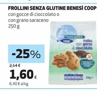 Coop Frollini senza glutine benesì coop offerta