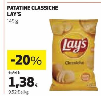 Coop Patatine classiche lay's offerta