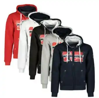Felpa geographical norway gayto new maglia uomo men full zip cappuccio