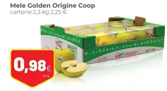 Coop Coop Mele Golden Origine cartone 2,3 kg offerta