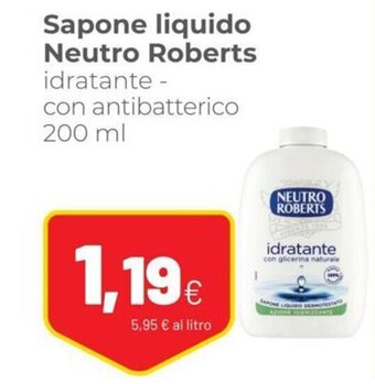 Coop Neutro Roberts Sapone Liquido Idratante - con antibatterico 200 ml offerta