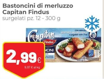 Coop Capitan Findus Bastoncini di Merluzzo surgelati pz. 12 - 300 g offerta