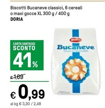 Iper La Grande Doria Bucaneve offerta