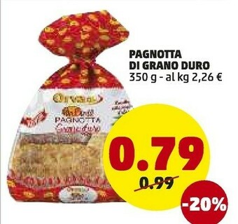 Orva Panbontà Pagnotta Grano Duro