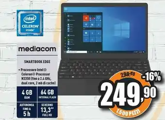 Unieuro Mediacom Smartbook Edge offerta