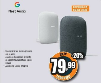 Unieuro Google Nest Audio offerta