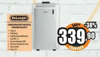 Peia Delonghi Condizionatore Portatile Pinguino Pacem77
