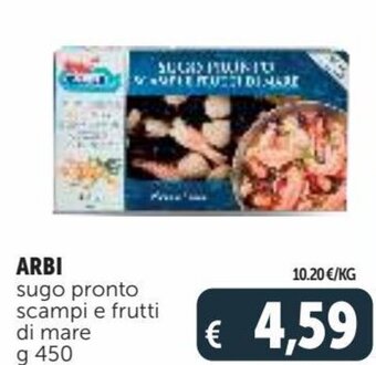 Deco Supermercati Arbi sugo pronto scampi e frutti di mare g 450 offerta