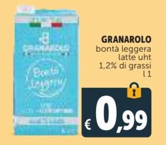 Deco Supermercati Granarolo bontà leggera Latte uht 1,2% di grassi l 1 offerta