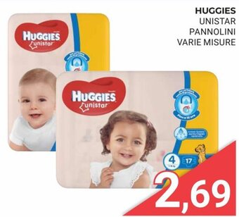 Eté Huggies Unistar Pannolini Varie Misure offerta